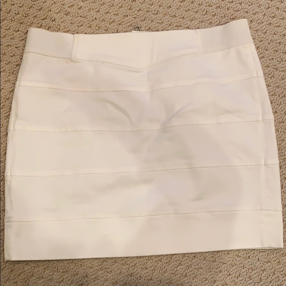 A|X Armani Exchange white mini skirt